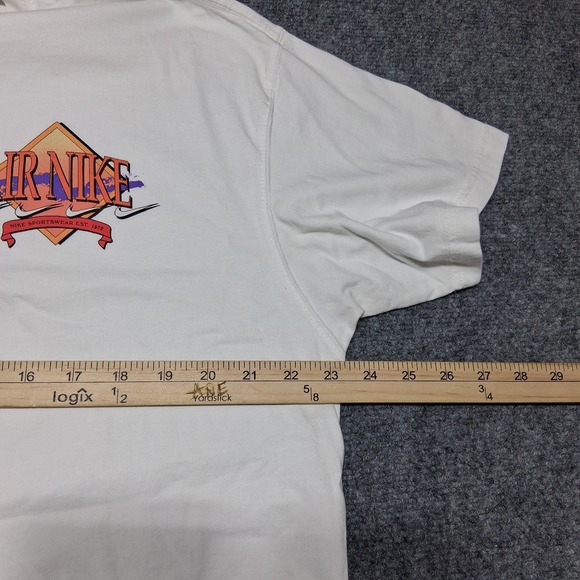 Used Men's Nike DNA Air White T Shirt with Big Logo in the Back Size Large - Picture 5 of 7